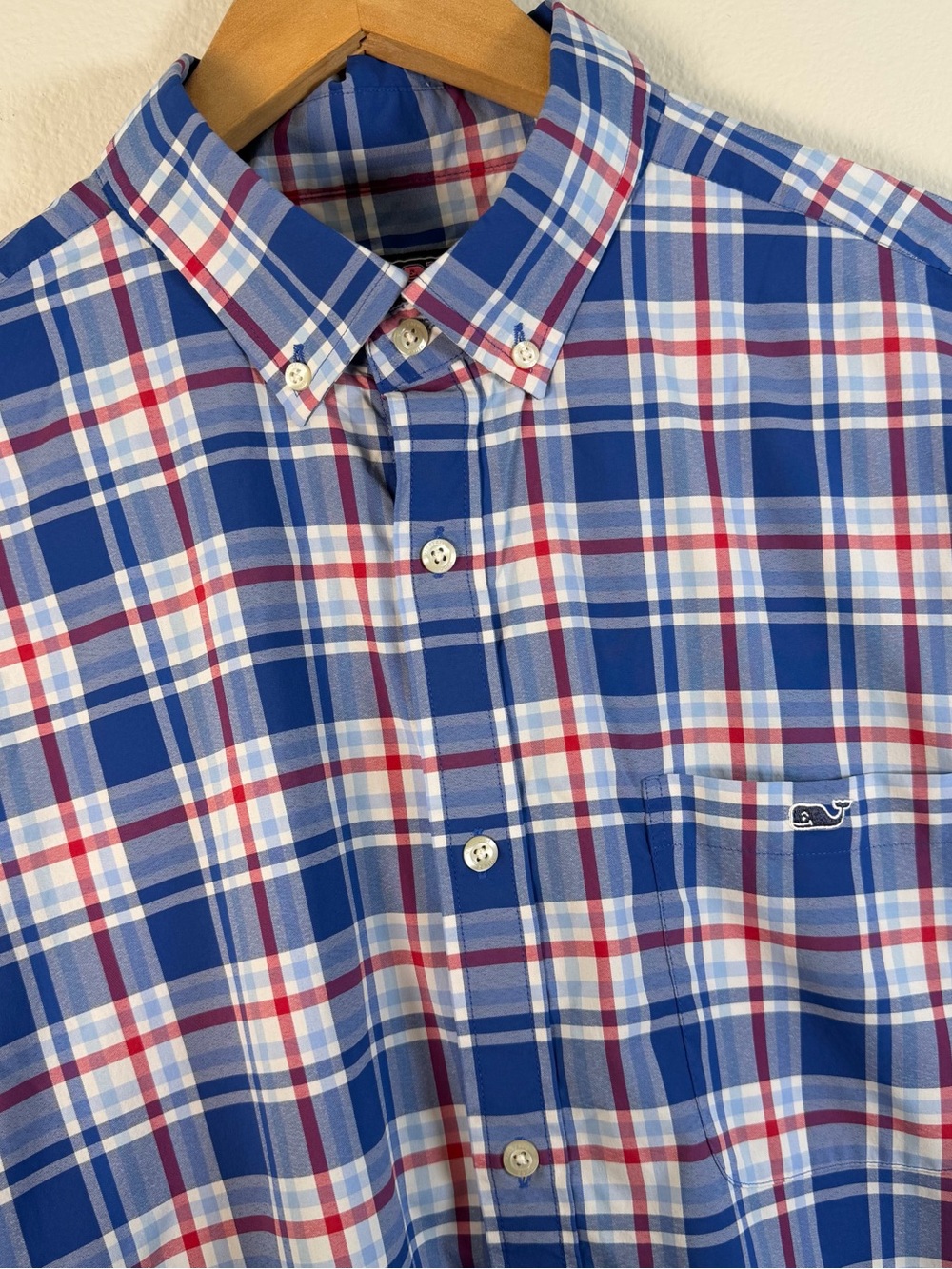 Vineyard Vines Classic Fit Tucker Performance Plaid Button Down Shirt Men's XL